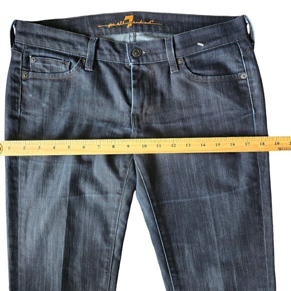 7 For All Mankind Women’s Jeans Size 28 Blue Straight Denim - Picture 6 of 10